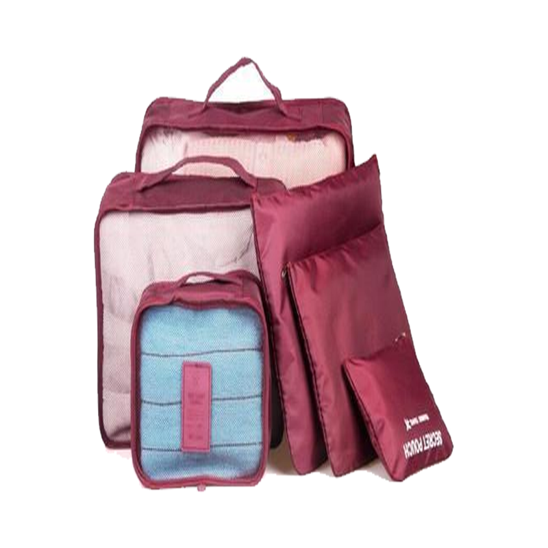 Set de organizadores de equipaje para viaje – 6 bolsas impermeables para maleta