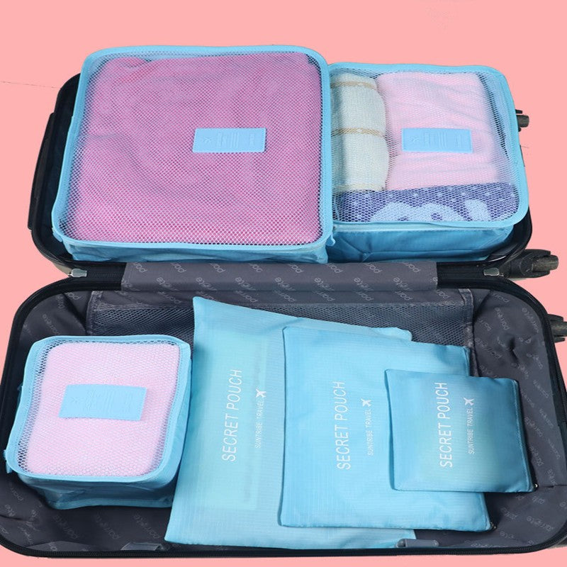 Set de organizadores de equipaje para viaje – 6 bolsas impermeables para maleta
